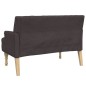vidaXL Banco con cojines tela marrón oscuro 113x64,5x75,5 cm vidaXL Banco con cojines tela marrón oscuro 113x64,5x75,5 cm