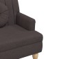 vidaXL Banco con cojines tela marrón oscuro 113x64,5x75,5 cm vidaXL Banco con cojines tela marrón oscuro 113x64,5x75,5 cm