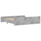 vidaXL Estructura de cama con cabecero piecero gris hormigón 180x200cm