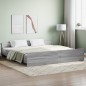 vidaXL Estructura de cama con cabecero piecero gris Sonoma 180x200 cm vidaXL Estructura de cama con cabecero piecero gris Sonoma 180x200 cm