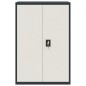 vidaXL Armario archivador de acero gris antracita y blanco 90x40x140cm