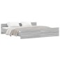 vidaXL Estructura de cama con cabecero piecero gris Sonoma 180x200 cm vidaXL Estructura de cama con cabecero piecero gris Sonoma 180x200 cm