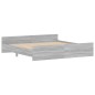 vidaXL Estructura de cama con cabecero piecero gris Sonoma 180x200 cm vidaXL Estructura de cama con cabecero piecero gris Sonoma 180x200 cm