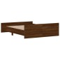 vidaXL Estructura de cama con cabecero piecero roble marrón 160x200 cm vidaXL Estructura de cama con cabecero piecero roble marrón 160x200 cm