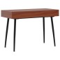 vidaXL Escritorio ordenador cajón madera ingeniería marrón 110x50x75cm