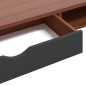 vidaXL Escritorio ordenador cajón madera ingeniería marrón 110x50x75cm