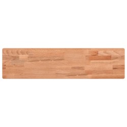 vidaXL Estante de pared madera maciza de haya 80x20x2,5 cm