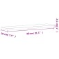 vidaXL Estante de pared madera maciza de haya 80x20x2,5 cm vidaXL Estante de pared madera maciza de haya 80x20x2,5 cm