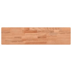 vidaXL Estante de pared madera maciza de haya 80x20x4 cm