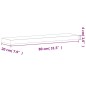 vidaXL Estante de pared madera maciza de haya 80x20x4 cm
