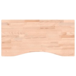 vidaXL Tablero de escritorio madera maciza de haya 80x(36-40)x2,5 cm