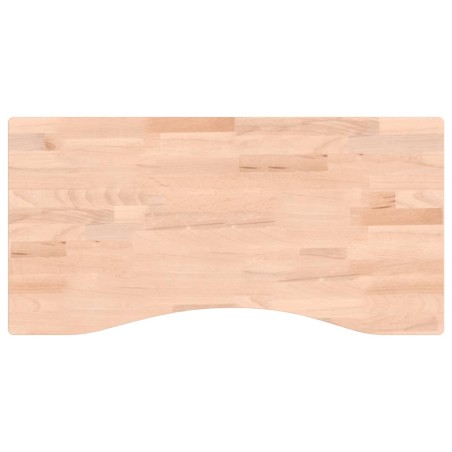 vidaXL Tablero de escritorio madera maciza de haya 80x(36-40)x2,5 cm