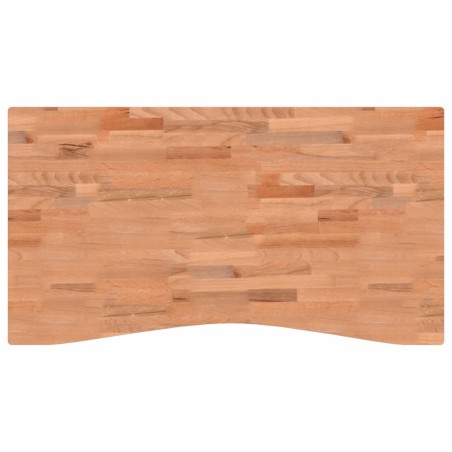 vidaXL Tablero de escritorio madera maciza de haya 110x(55-60)x1,5 cm