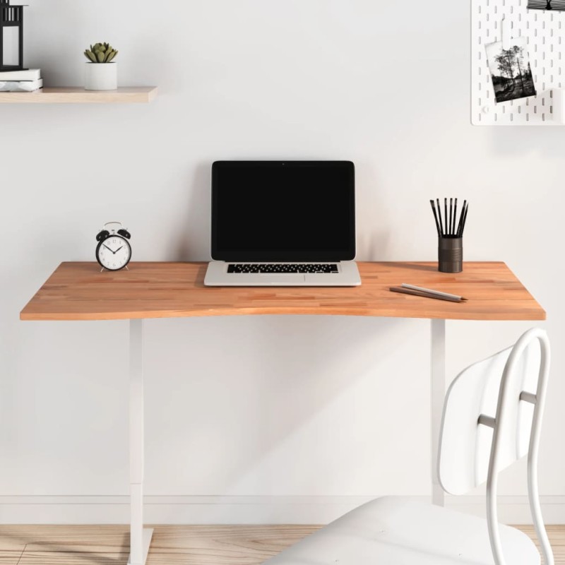 vidaXL Tablero de escritorio madera maciza de haya 110x(50-55)x1,5 cm vidaXL Tablero de escritorio madera maciza de haya 110x(50-55)x1,5 cm