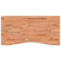 vidaXL Tablero de escritorio madera maciza de haya 110x(50-55)x1,5 cm