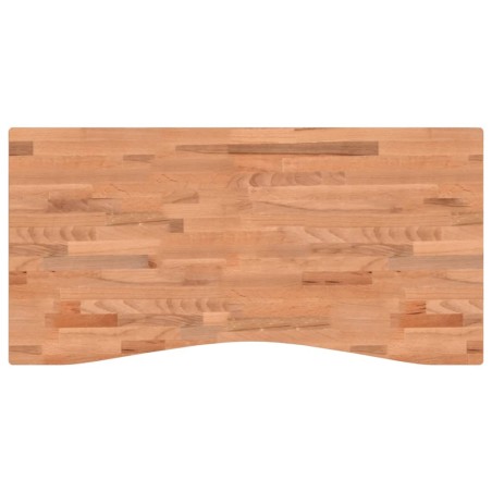 vidaXL Tablero de escritorio madera maciza de haya 110x(50-55)x1,5 cm
