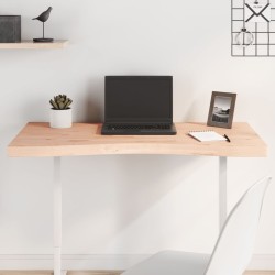 vidaXL Tablero de escritorio madera maciza de haya 100x(45-50)x4 cm