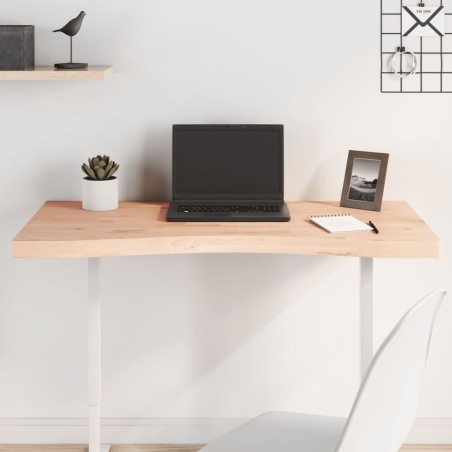 vidaXL Tablero de escritorio madera maciza de haya 100x(45-50)x4 cm