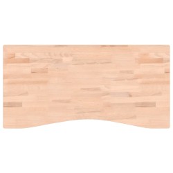 vidaXL Tablero de escritorio madera maciza de haya 100x(45-50)x4 cm