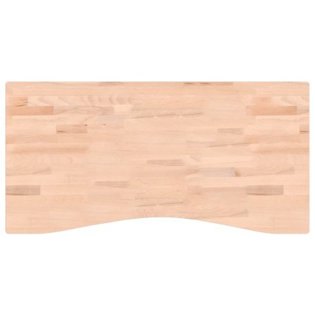 vidaXL Tablero de escritorio madera maciza de haya 100x(45-50)x4 cm