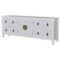 vidaXL Mueble de TV madera contrachapada blanco 110x24x48 cm vidaXL Mueble de TV madera contrachapada blanco 110x24x48 cm