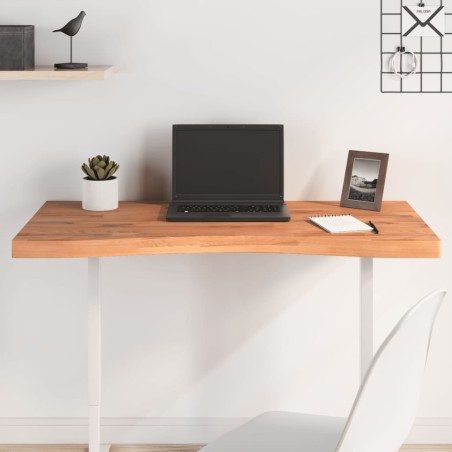vidaXL Tablero de escritorio madera maciza de haya 100x(45-50)x4 cm