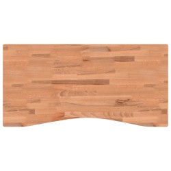 vidaXL Tablero de escritorio madera maciza de haya 100x(45-50)x4 cm