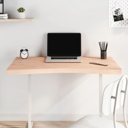 vidaXL Tablero de escritorio madera maciza de haya 100x(55-60)x4 cm
