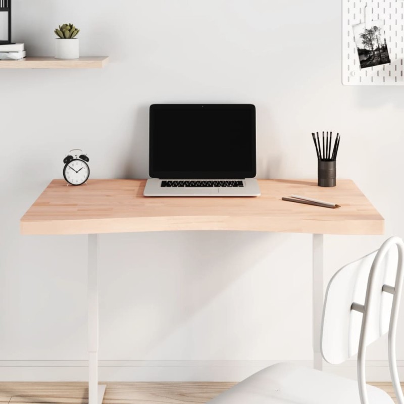 vidaXL Tablero de escritorio madera maciza de haya 100x(55-60)x4 cm vidaXL Tablero de escritorio madera maciza de haya 100x(55-60)x4 cm