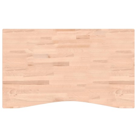 vidaXL Tablero de escritorio madera maciza de haya 100x(55-60)x4 cm