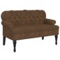 vidaXL Banco con respaldo ante sintético marrón 119,5x64,5x75 cm vidaXL Banco con respaldo ante sintético marrón 119,5x64,5x75 cm