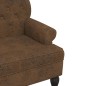 vidaXL Banco con respaldo ante sintético marrón 119,5x64,5x75 cm vidaXL Banco con respaldo ante sintético marrón 119,5x64,5x75 cm