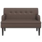 vidaXL Banco con respaldo cuero sintético marrón 112x65,5x75 cm vidaXL Banco con respaldo cuero sintético marrón 112x65,5x75 cm