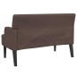 vidaXL Banco con respaldo cuero sintético marrón 112x65,5x75 cm vidaXL Banco con respaldo cuero sintético marrón 112x65,5x75 cm