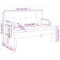 vidaXL Banco con respaldo cuero sintético marrón 112x65,5x75 cm vidaXL Banco con respaldo cuero sintético marrón 112x65,5x75 cm