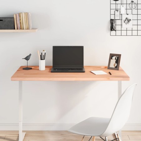 vidaXL Tablero de escritorio madera maciza de haya 100x60x2,5 cm