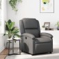 vidaXL Sillón reclinable de cuero sintético gris vidaXL Sillón reclinable de cuero sintético gris