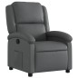 vidaXL Sillón reclinable de cuero sintético gris vidaXL Sillón reclinable de cuero sintético gris
