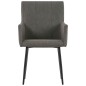 vidaXL Sillas de comedor con reposabrazos 2 unidades tela gris topo vidaXL Sillas de comedor con reposabrazos 2 unidades tela gris topo