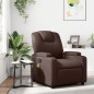 vidaXL Sillón de masaje reclinable cuero sintético marrón vidaXL Sillón de masaje reclinable cuero sintético marrón