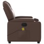 vidaXL Sillón de masaje reclinable cuero sintético marrón vidaXL Sillón de masaje reclinable cuero sintético marrón