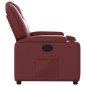 vidaXL Sillón reclinable de cuero sintético rojo tinto vidaXL Sillón reclinable de cuero sintético rojo tinto