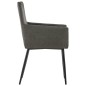 vidaXL Sillas de comedor con reposabrazos 2 unidades tela gris topo vidaXL Sillas de comedor con reposabrazos 2 unidades tela gris topo
