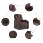 vidaXL Sillón reclinable de cuero sintético marrón vidaXL Sillón reclinable de cuero sintético marrón