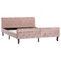 vidaXL Estructura de cama de terciopelo rosa 140x200 cm