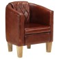 vidaXL Sillón butaca de cuero auténtico marrón vidaXL Sillón butaca de cuero auténtico marrón