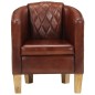 vidaXL Sillón butaca de cuero auténtico marrón vidaXL Sillón butaca de cuero auténtico marrón