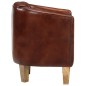 vidaXL Sillón butaca de cuero auténtico marrón vidaXL Sillón butaca de cuero auténtico marrón