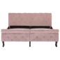 vidaXL Estructura de cama de terciopelo rosa 140x200 cm