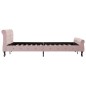vidaXL Estructura de cama de terciopelo rosa 140x200 cm